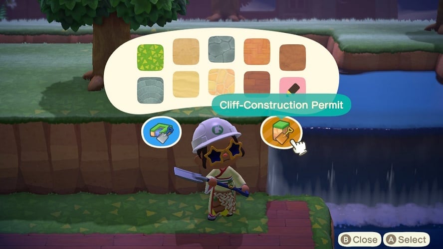 Animal Crossing New Horizons How To Build Cliffs and Waterfalls