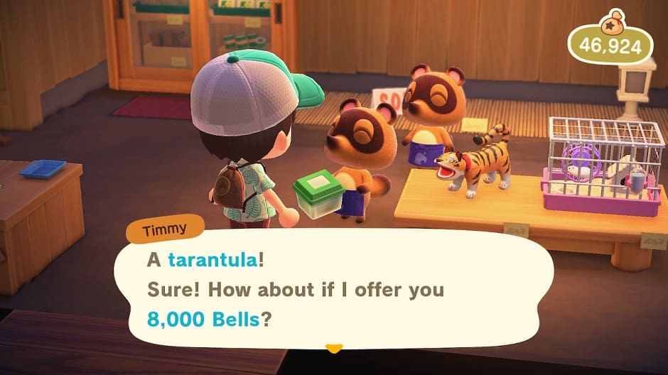 animal crossing new horizons sell tarantula