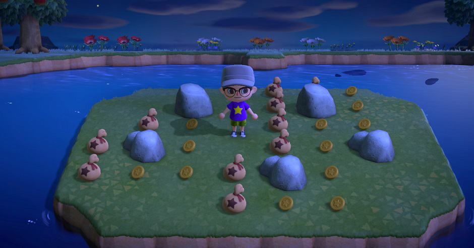 animal crossing new horizons strike money rocks