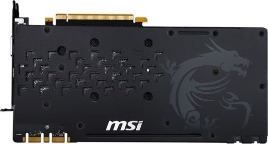 GPU with backplate