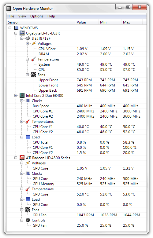 how to check computer temperature