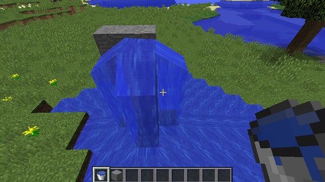 how to get rid of water in minecraft