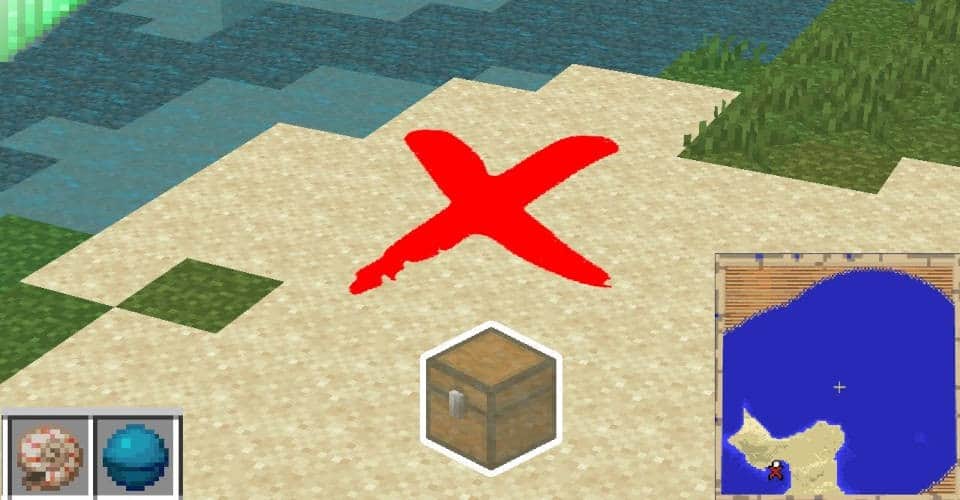 Minecraft buried treasure map