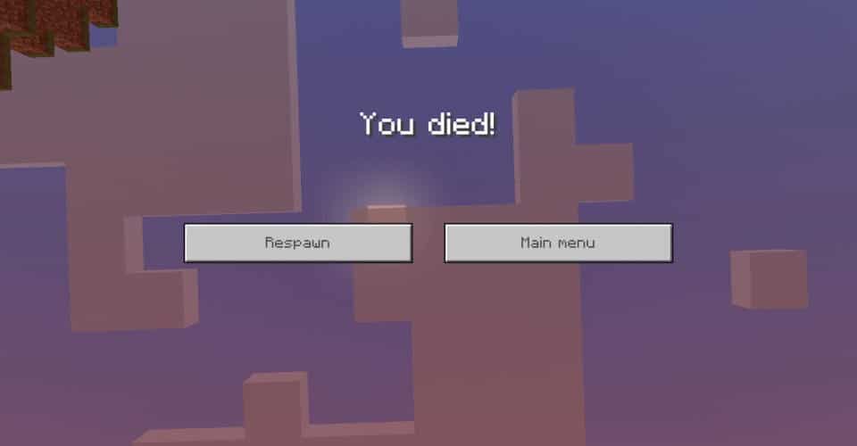 Minecraft death